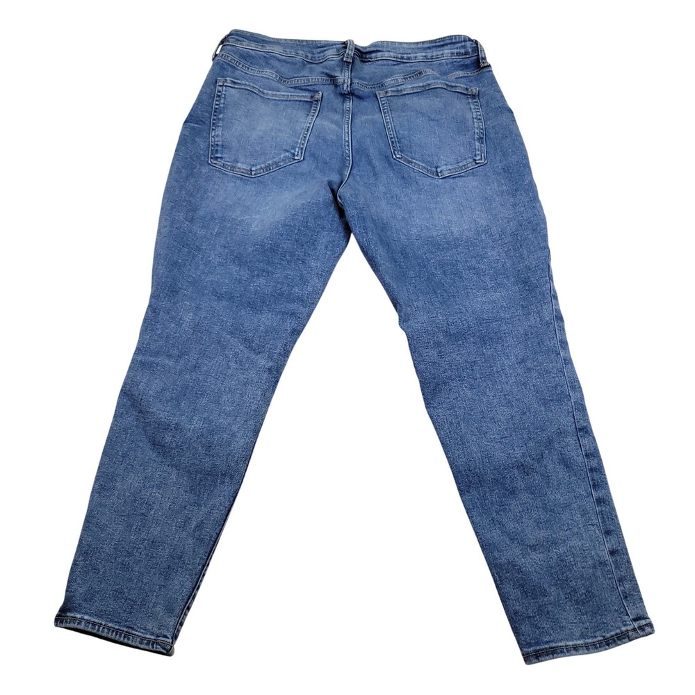 Old Navy OG Straight Jeans Women Size 16 Blue High Rise Extra Stretch